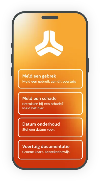App on the Road — phone mockup showing the driver interface